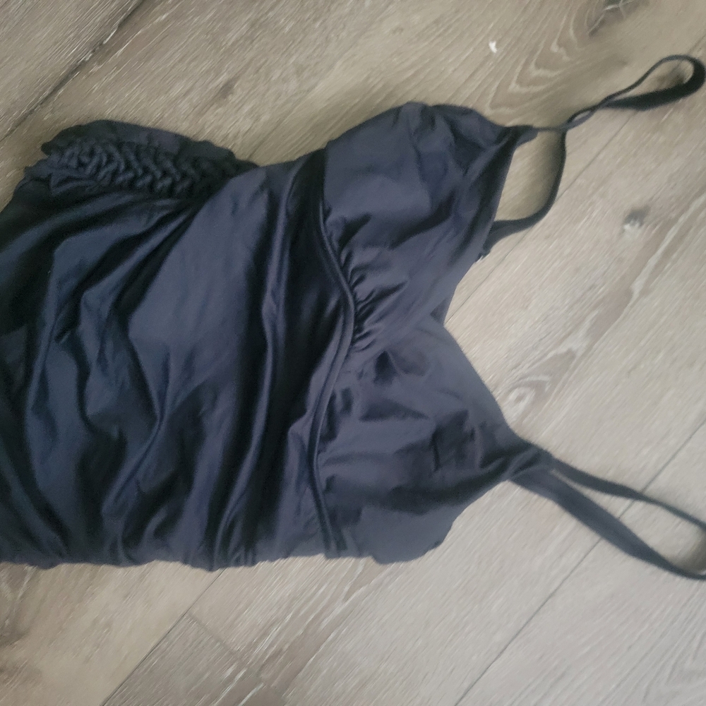 Sunseeker tankani black with braided side